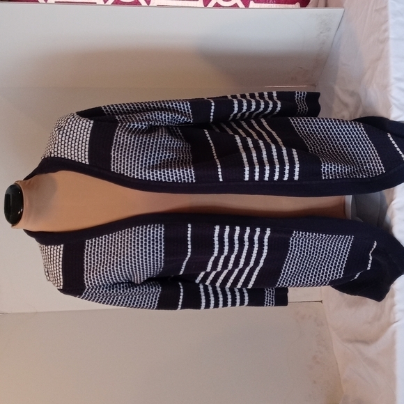 Christopher Banks extra large cardigan sweater blue and white - Picture 2 of 7
